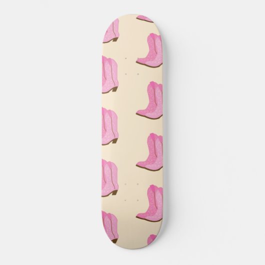 Skateboard Boots Cowboy Pink Country Texas Ranch (Recto)