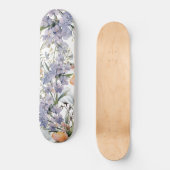 Skateboard Botanique pastel couleurs fleur sauvage été fleuri (Recto)