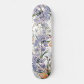 Skateboard Botanique pastel couleurs fleur sauvage été fleuri (Recto)