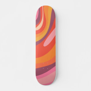 Skateboard Boucles Wavy Super rétro Abstrait Motif