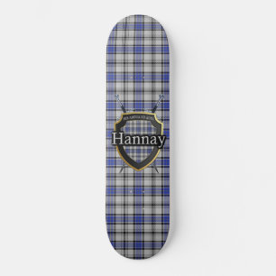 Skateboard Bouclier écossais de tartan de Hannay de clan
