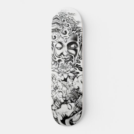 Skateboard Bouddha japonais Demon Lotus Palace Wate-board (Recto)