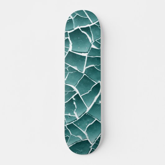 Skateboard Boue séchée fissurée - Vert Turquoise (Devant)