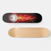 Skateboard Boule 8 sur le feu (Horz)