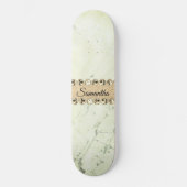 Skateboard Boule de diamant en marbre vert (Recto)