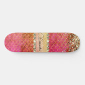 Skateboard Boule de diamant rose chaud (Horz)