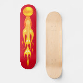Skateboard Boule de dragon chaud flamboyant en rouge et jaune (Recto)