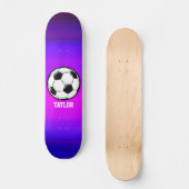Skateboard Boule de football; Violet bleu vibrant et Magenta (Recto)