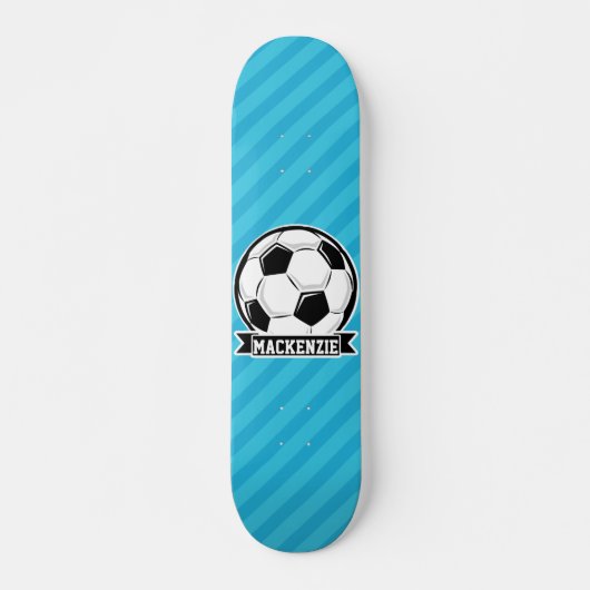 Skateboard Boule de soccer; Bleus ciel (Devant)