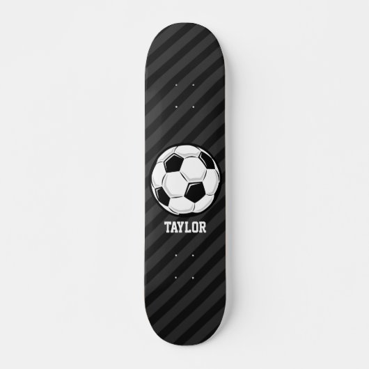 Skateboard Boule de soccer; Gris Noir & Sombre (Devant)