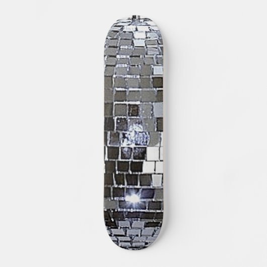 Skateboard Boule Disco Argent (Recto)