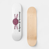 Skateboard Boule rose des crochets de fil et de crochet (Recto)