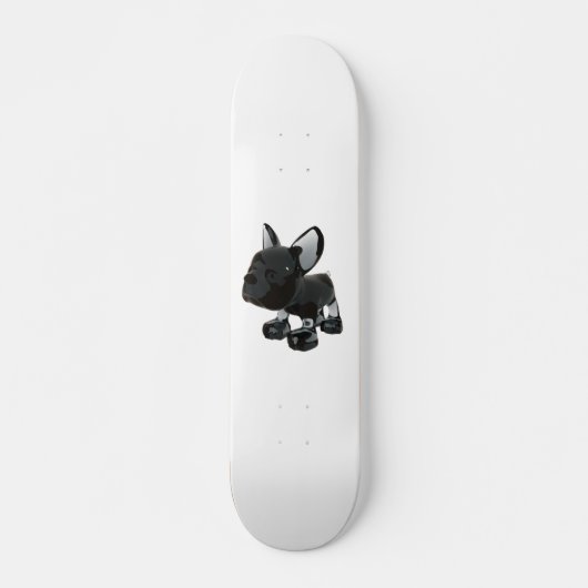 Skateboard Bouledogue français en verre (Devant)