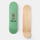 Skateboard Bouledogue Français Gris (Recto)