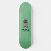 Skateboard Bouledogue Français Gris (Recto)