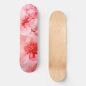 Skateboard Boules de fleurs de cerisier d'aquarelle (Recto)