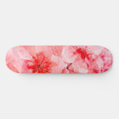 Skateboard Boules de fleurs de cerisier d'aquarelle (Horz)