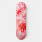 Skateboard Boules de fleurs de cerisier d'aquarelle (Recto)