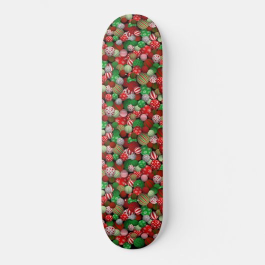 Skateboard Boules de Noël 3D (Recto)