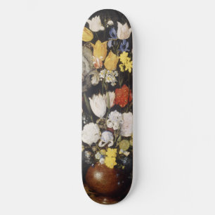 Skateboard Bouquet de fleurs dans un vase de terre (1610)