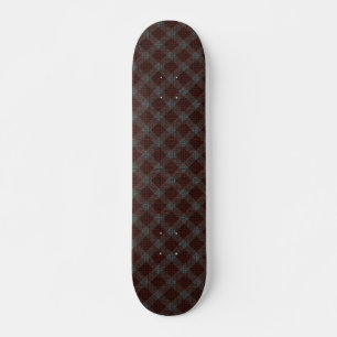 Skateboard Bown cross tartan plaid with slight grey relief