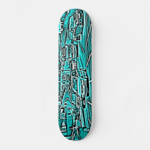 Skateboard Box Junction dans Cyan