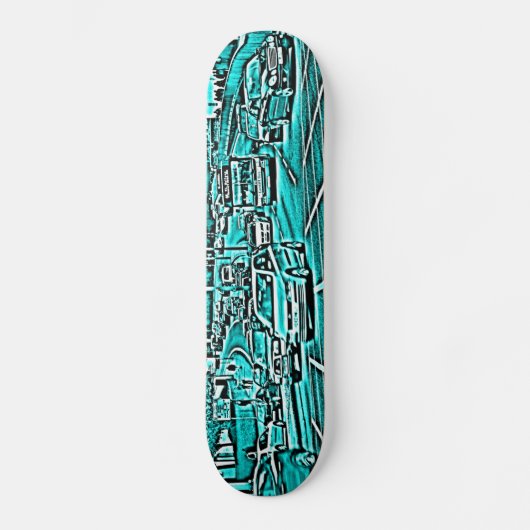 Skateboard Box Junction dans Cyan (Recto)