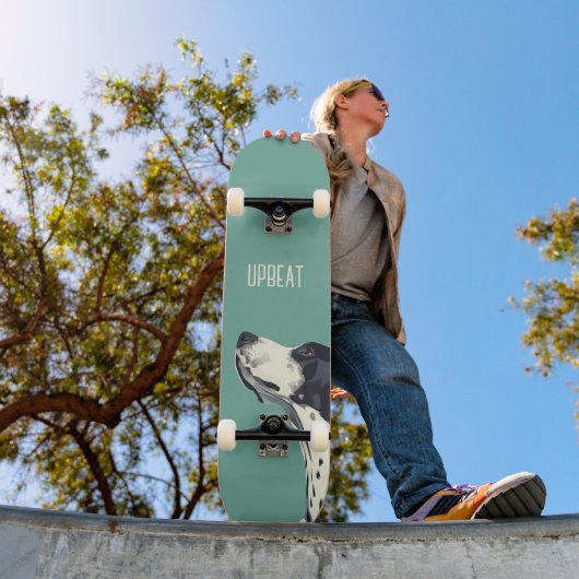 Skateboard Boxe noire et blanche (Extérieur 1)