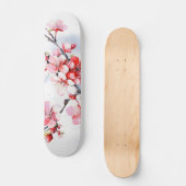 Skateboard Branche de cerise en fleurs (Recto)