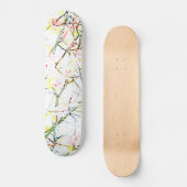 Skateboard Branches colorées sur design abstrait blanc (Recto)