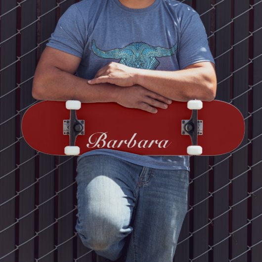 Skateboard Brick Red Nom élégant | Classique tendance (Extérieur 3)