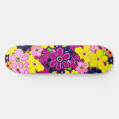 Skateboard Bright Abstrait Flower Art (Horz)