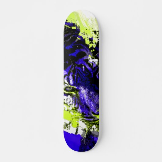 Skateboard Bright Bold Tiger Face  (Devant)