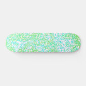 Skateboard Bright Colorful Trippy Tourbillonnant Boho Marble (Horz)