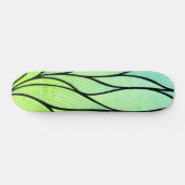 Skateboard Bright Green Hues Creative Leave Motif (Horz)