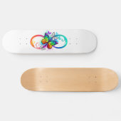 Skateboard Bright infinity with rainbow butterfly (Horz)