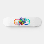 Skateboard Bright infinity with rainbow butterfly (Horz)
