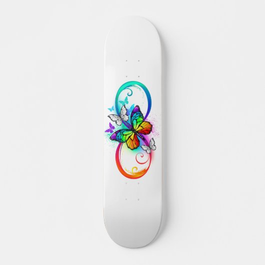 Skateboard Bright infinity with rainbow butterfly (Devant)