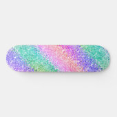 Skateboard Bright Rainbow Pebble Ombre Confetti Style Striped (Horz)