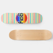 Skateboard Bright Rainbow Stripes, Gay (Horz)