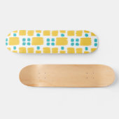Skateboard Bright Turquoise et Jaune formes peintes (Horz)