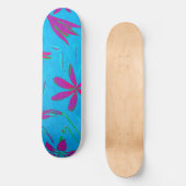 Skateboard Brise Fleur Bleu-vert (Recto)