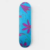 Skateboard Brise Fleur Bleu-vert (Recto)