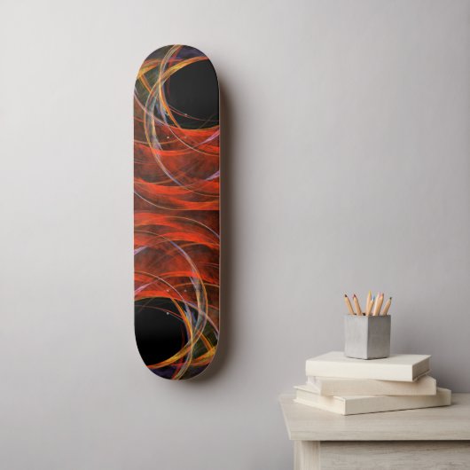 Skateboard Briser le Cercle Vortex de Feu Art Abstrait (Art mural)