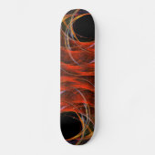 Skateboard Briser le Cercle Vortex de Feu Art Abstrait (Recto)