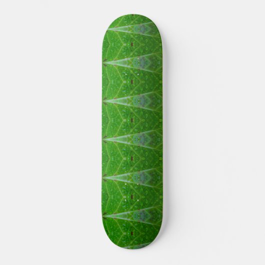 Skateboard Bronze & Feuille verte Ikat 18 (Recto)