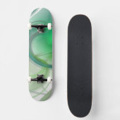 Skateboard Brouillard Vert Fractal (Recto)