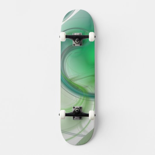 Skateboard Brouillard Vert Fractal (Recto)