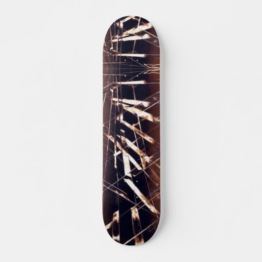 Skateboard Brown et blanc (Devant)