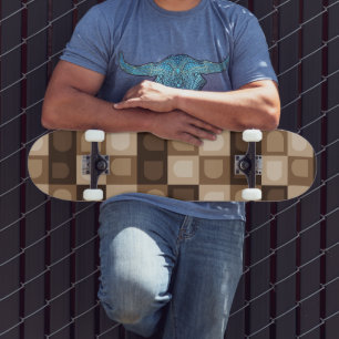 Skateboard Brown moderne Boho Arch Motif Aztèque géométrique
